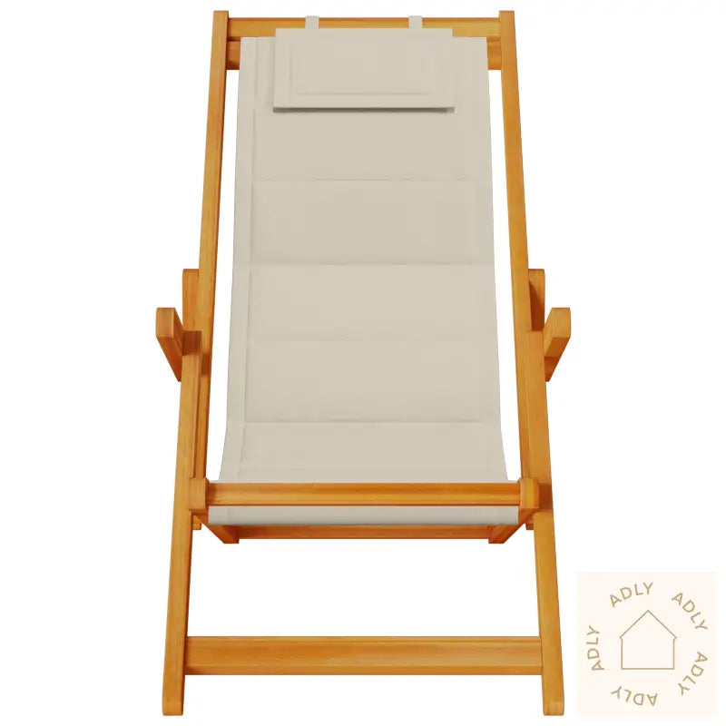 Sammenleggbare Strandstoler 2 Stk Taupe Solid Akasietre & Textilene