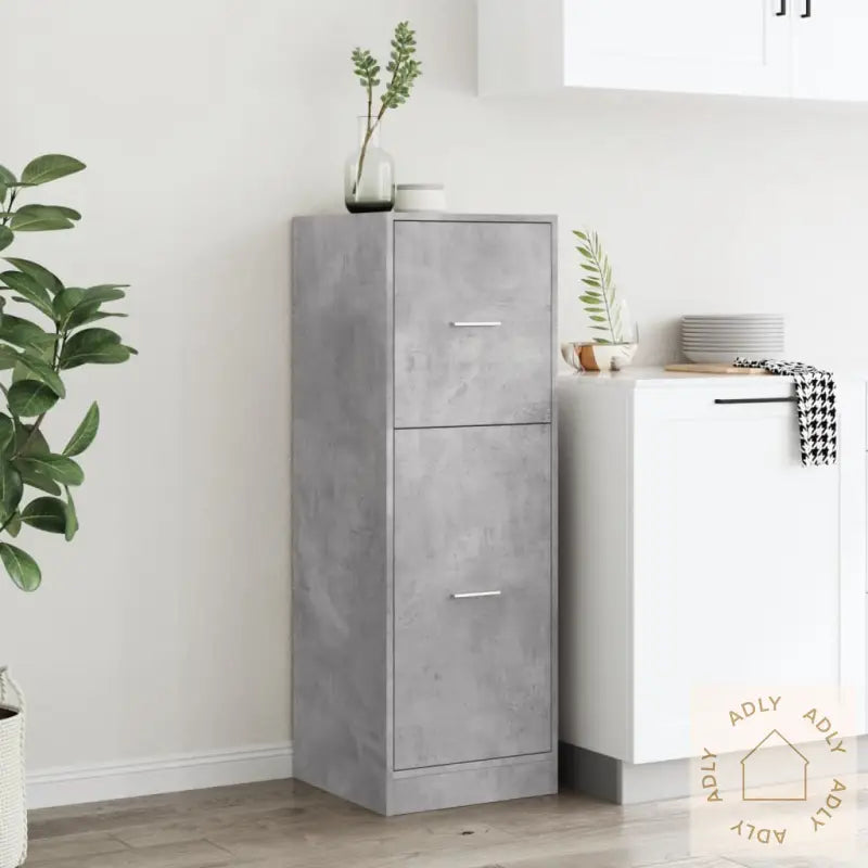 Apotekskap Betonggrå 40X41X118 Cm Konstruert Tre
