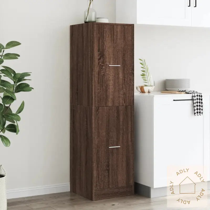 Apotekskap Brun Eik 40X41X144,5 Cm Konstruert Tre