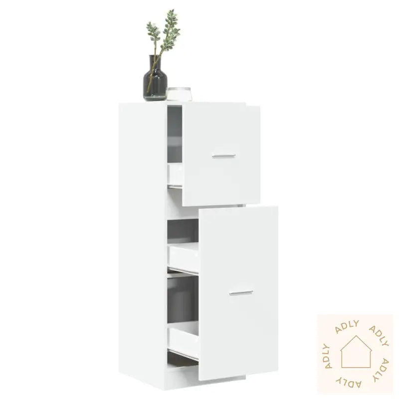 Apotekskap Hvit 40X41X118 Cm Konstruert Tre
