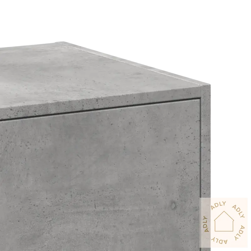 Gray concrete cabinet corner fra klassisk apotekskap for praktisk oppbevaring blant garderobe