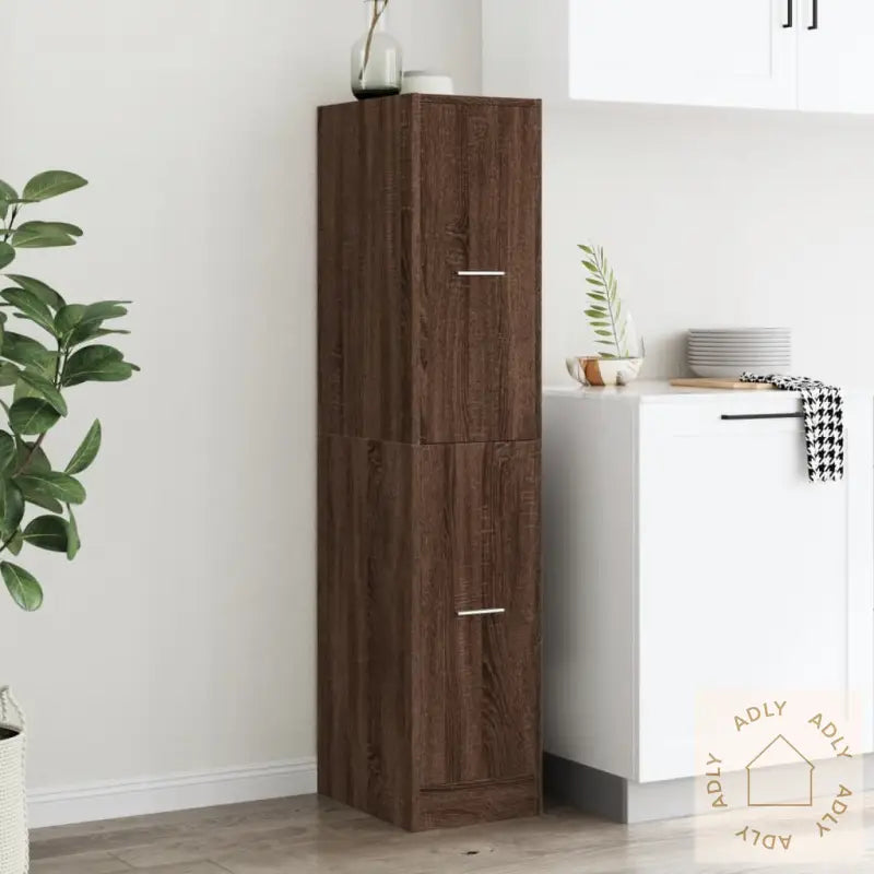 Apotekskap Brun Eik 30X41X144,5 Cm Konstruert Tre