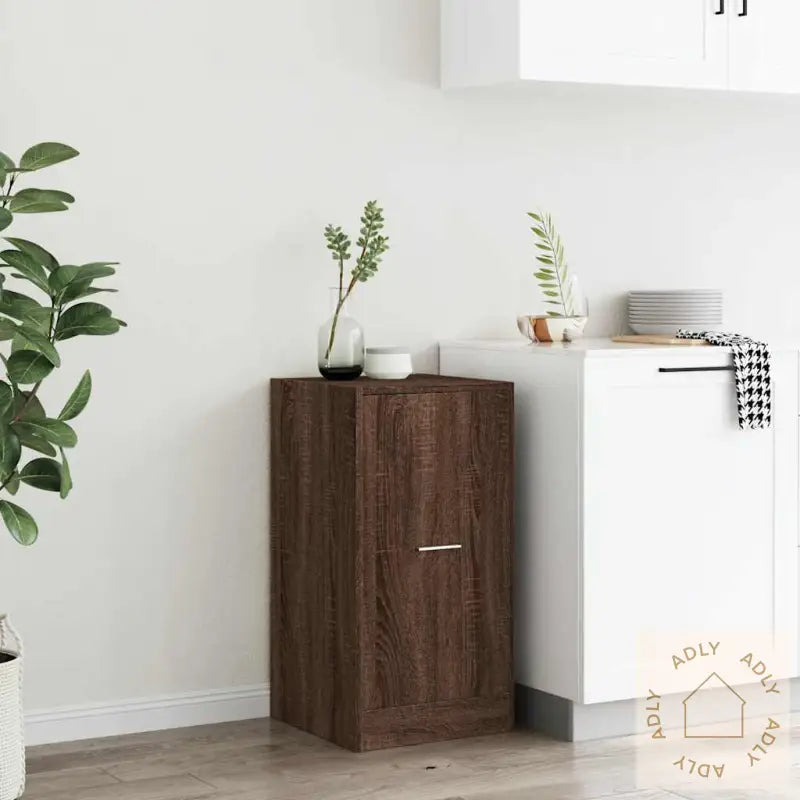 Apotekskap Brun Eik 40X41X77,5 Cm Konstruert Tre