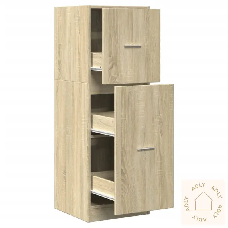 Apotekskap Sonoma Eik 40X41X118 Cm Konstruert Tre