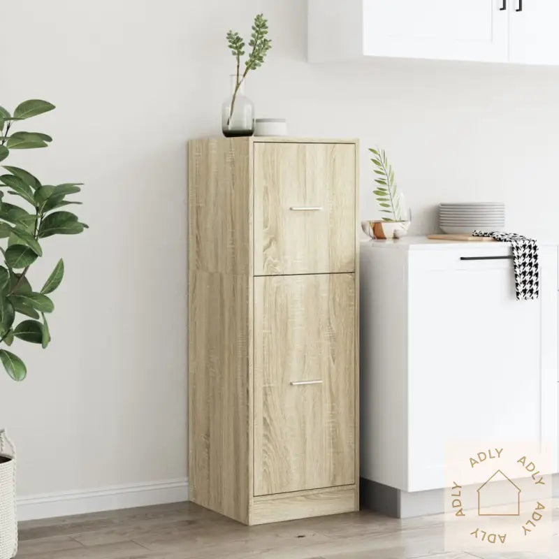 Apotekskap Sonoma Eik 40X41X118 Cm Konstruert Tre