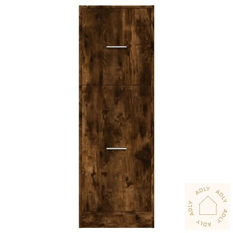 Apotekskap Røkt Eik 40X41X118 Cm Konstruert Tre