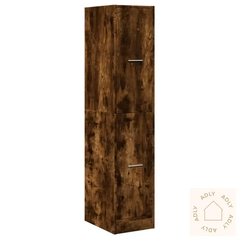 Apotekskap Røkt Eik 30X41X144,5 Cm Konstruert Tre
