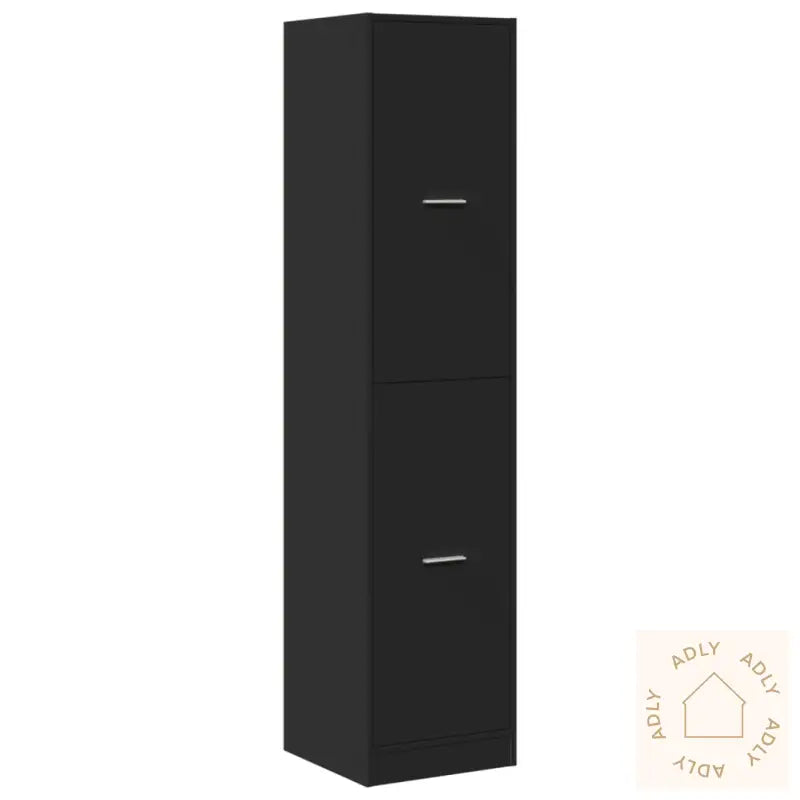 Apotekskap Svart 40X41X174,5 Cm Konstruert Tre