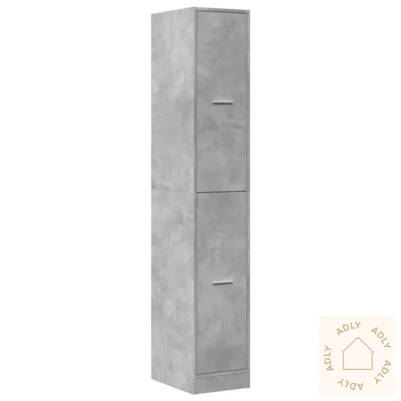 Apotekskap Betonggrå 30X41X174,5 Cm Konstruert Tre