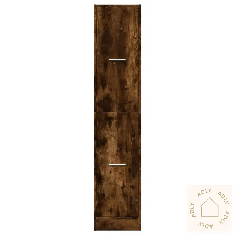 Apotekskap Røkt Eik 30X41X144,5 Cm Konstruert Tre