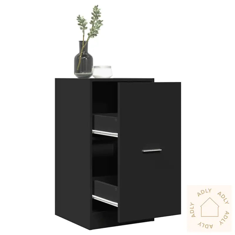 Apotekskap Svart 40X41X77,5 Cm Konstruert Tre