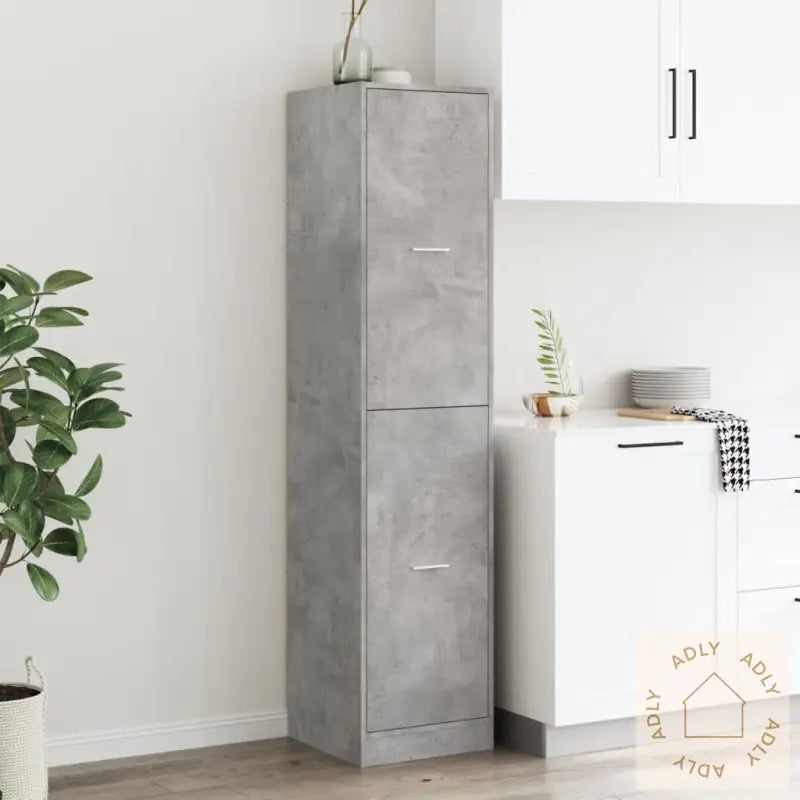 Apotekskap Betonggrå 40X41X174,5 Cm Konstruert Tre