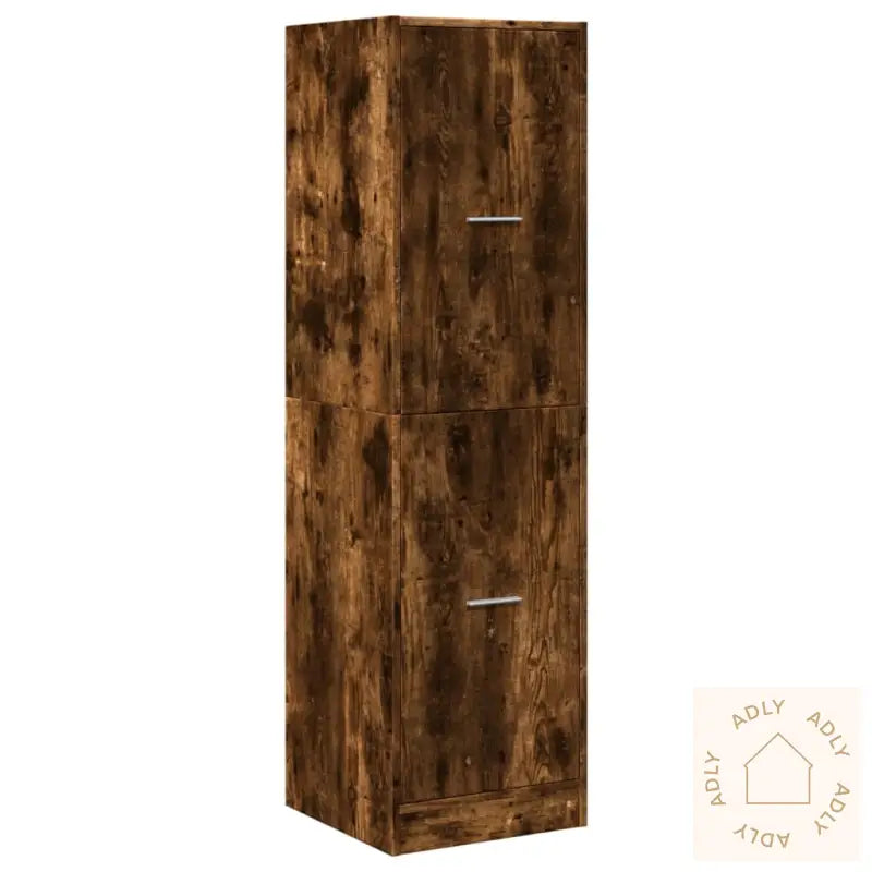 Apotekskap Røkt Eik 40X41X144,5 Cm Konstruert Tre