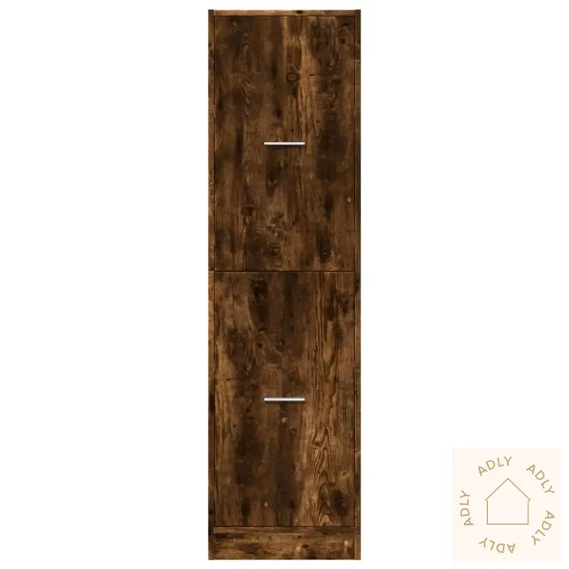 Apotekskap Røkt Eik 40X41X144,5 Cm Konstruert Tre