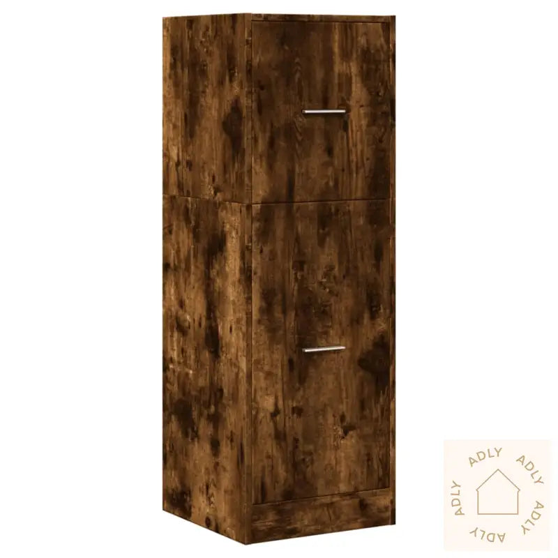 Apotekskap Røkt Eik 40X41X118 Cm Konstruert Tre