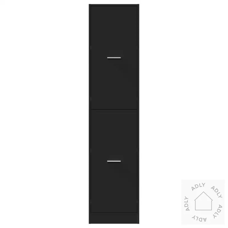 Apotekskap Svart 40X41X174,5 Cm Konstruert Tre