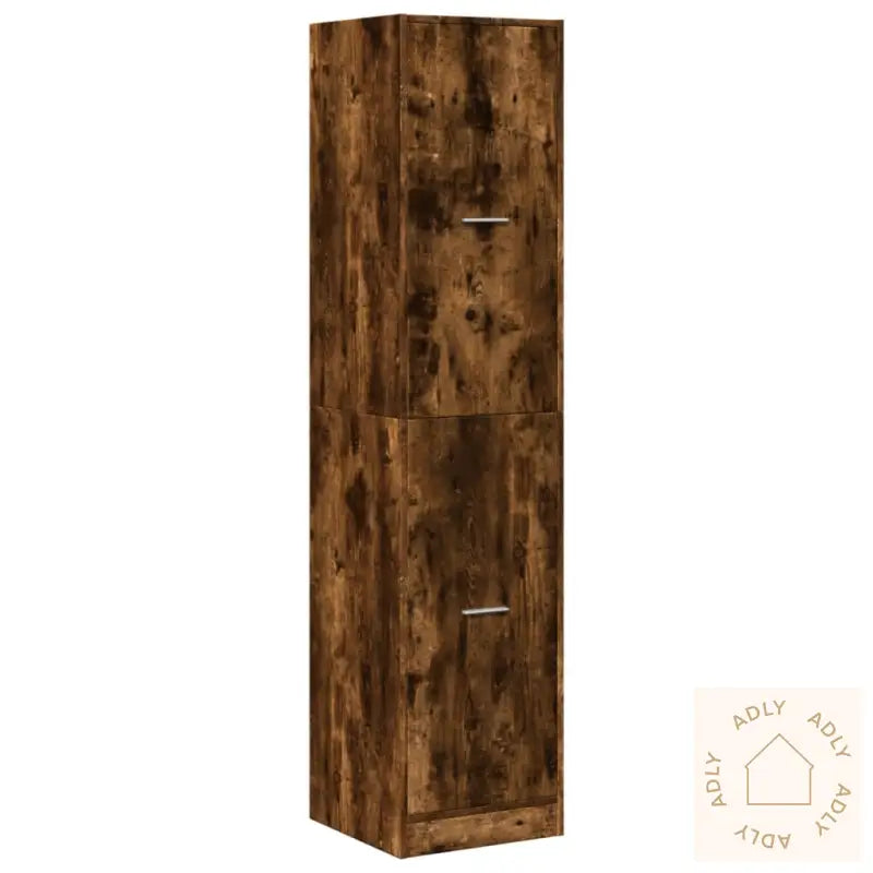 Apotekskap Røkt Eik 40X41X174,5 Cm Konstruert Tre