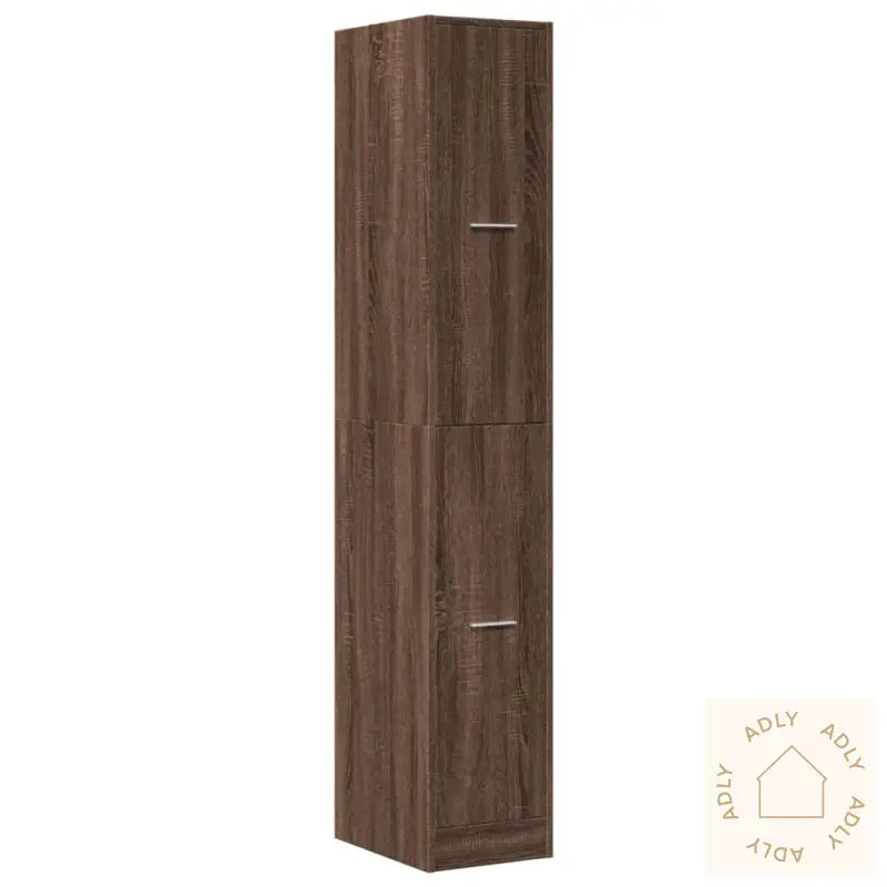 Apotekskap Brun Eik 30X41X174,5 Cm Konstruert Tre
