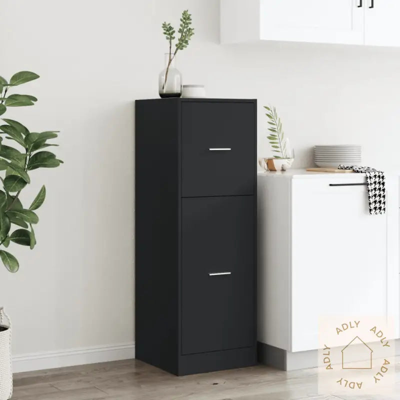 Apotekskap Svart 40X41X118 Cm Konstruert Tre