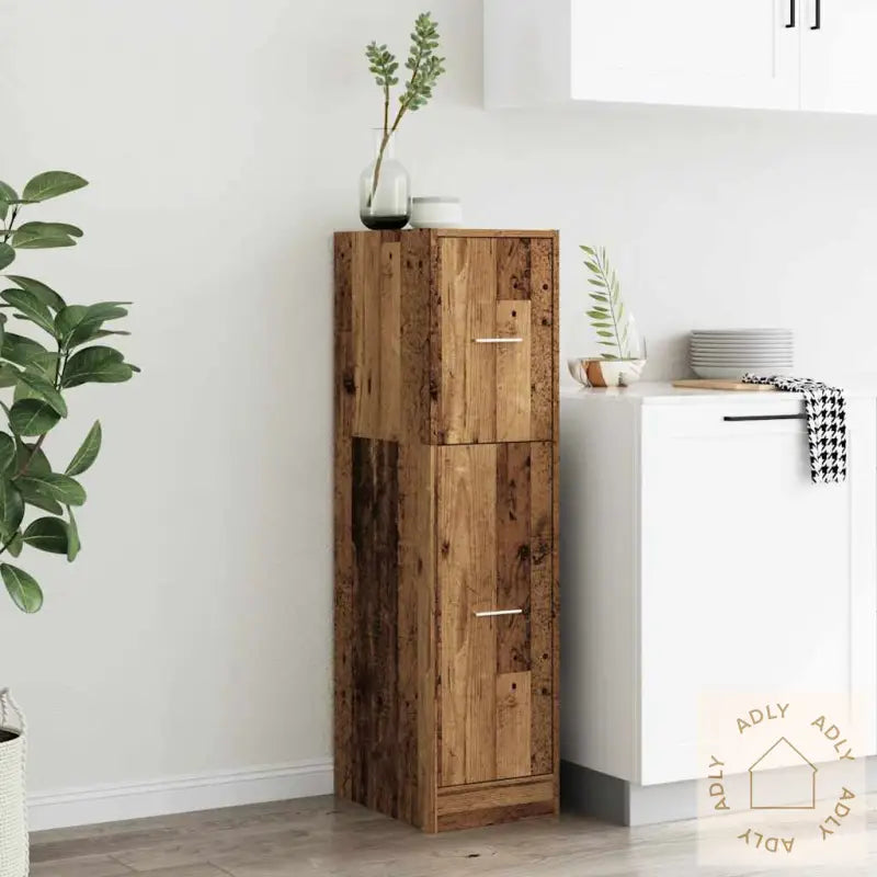 Apotekskap Gammelt Tre 30X41X118 Cm Konstruert Tre