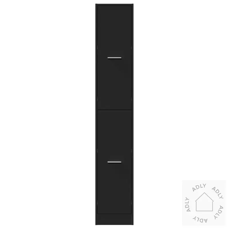 Apotekskap Svart 30X41X174,5 Cm Konstruert Tre