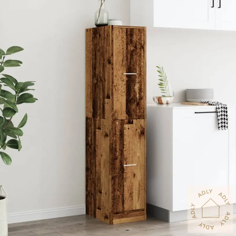 Apotekskap Gammelt Tre 30X41X144,5 Cm Konstruert Tre