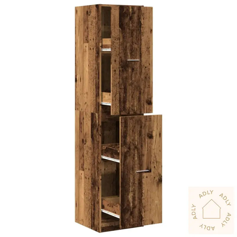 Apotekskap Gammelt Tre 40X41X174,5 Cm Konstruert Tre