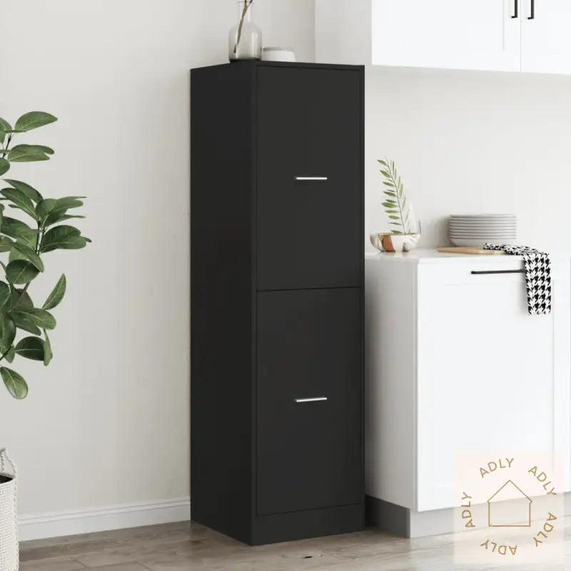 Apotekskap Svart 40X41X144,5 Cm Konstruert Tre