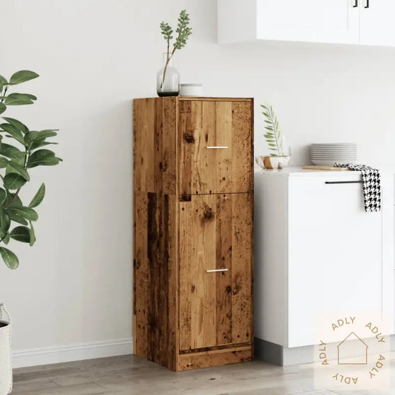 Apotekskap Gammelt Tre 40X41X118 Cm Konstruert Tre