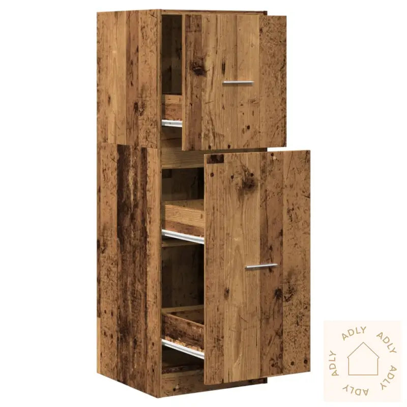 Apotekskap Gammelt Tre 40X41X118 Cm Konstruert Tre