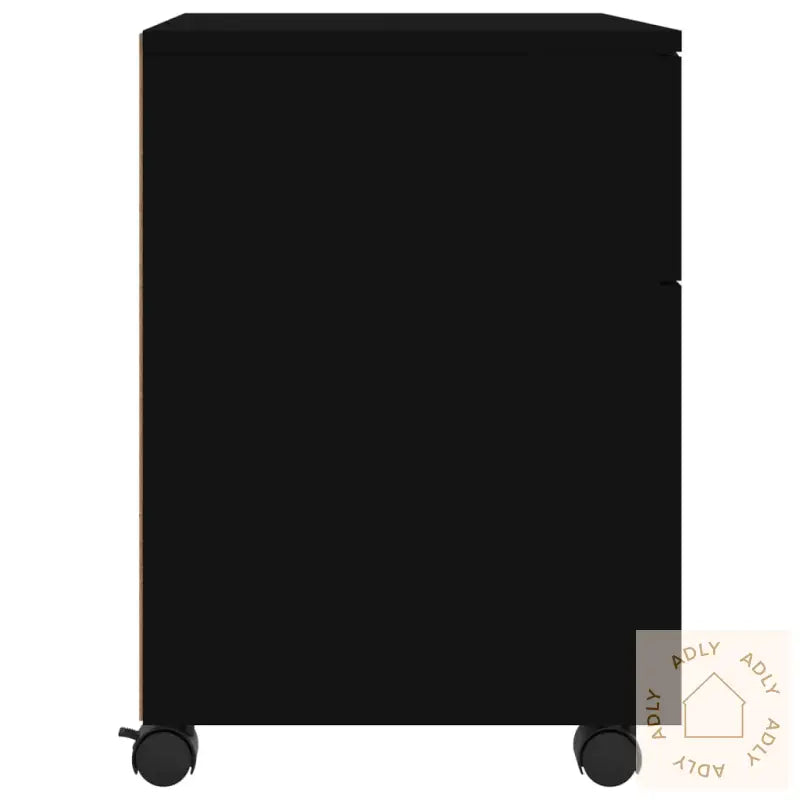 Mobilt Arkivskap Med Hjul Svart 45X38X54 Cm Konstruert Tre