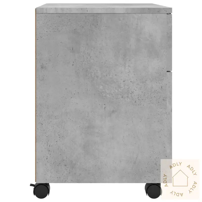 Mobilt Arkivskap Med Hjul Betonggrå 45X38X54 Cm Konstruert Tre