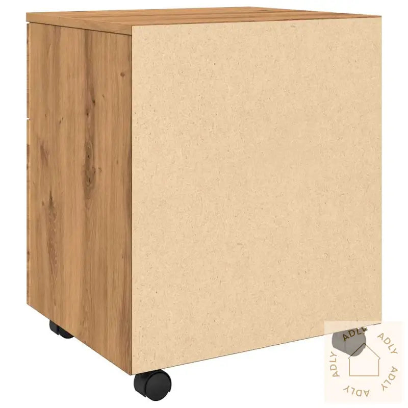 Mobilt Arkivskap Med Hjul Artisan Eik 45X38X54Cm Konstruert Tre
