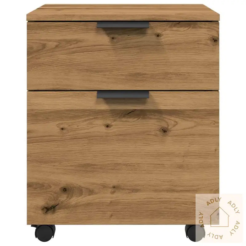 Mobilt Arkivskap Med Hjul Artisan Eik 45X38X54Cm Konstruert Tre