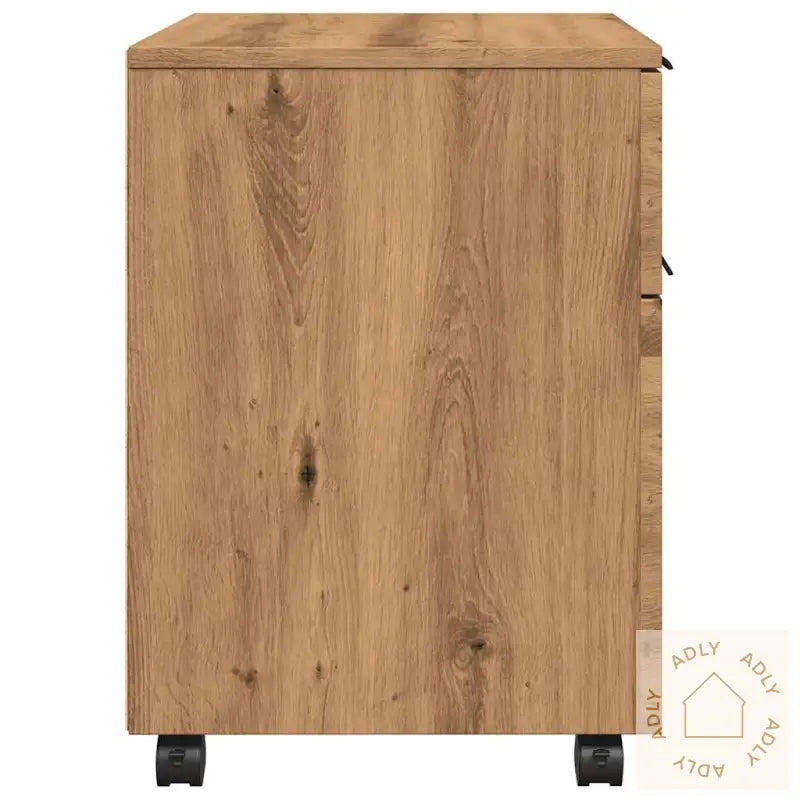 Mobilt Arkivskap Med Hjul Artisan Eik 45X38X54Cm Konstruert Tre