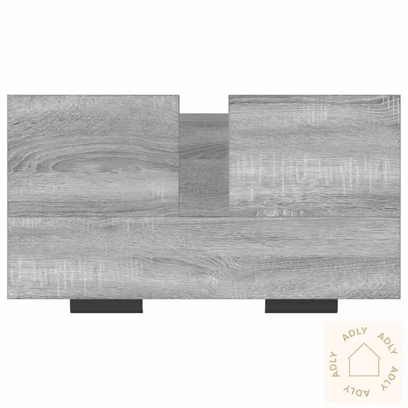 Baderomsskap Grå Sonoma Eik 64,5X33,5X59 Cm Konstruert Tre