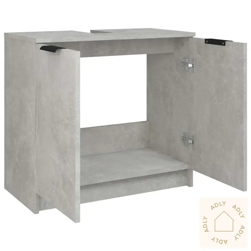 Baderomsskap Betonggrå 64,5X33,5X59 Cm Konstruert Tre