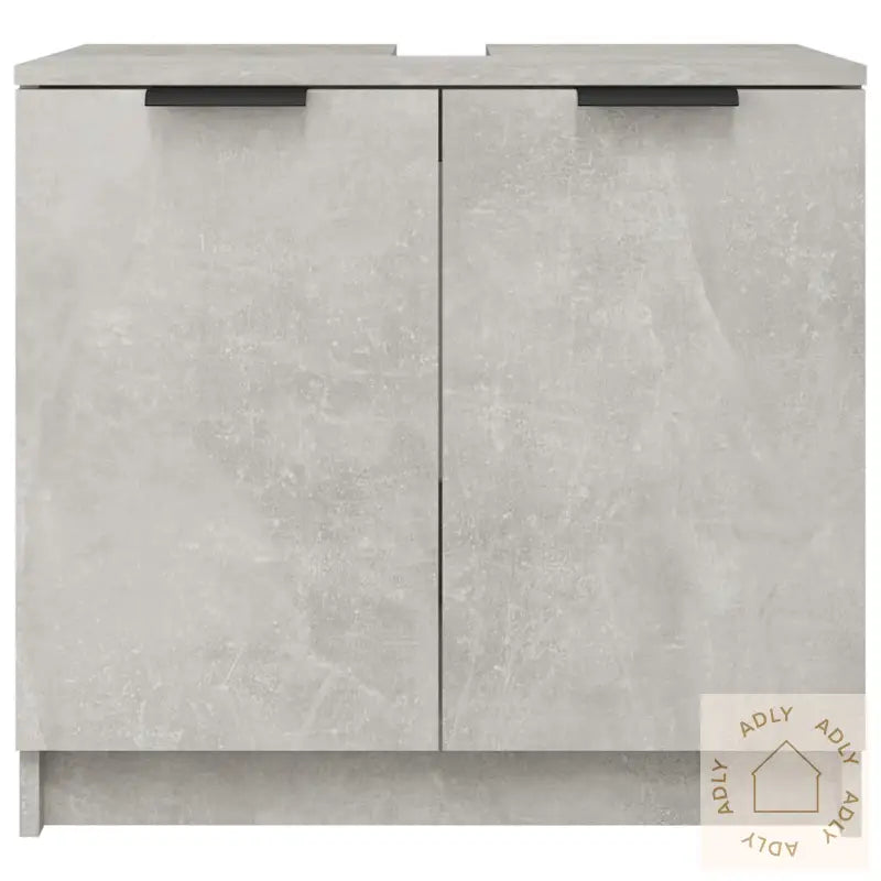Baderomsskap Betonggrå 64,5X33,5X59 Cm Konstruert Tre