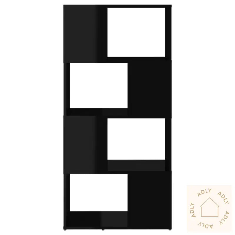 Bokhylle/Romdeler Høyglans Svart 60X24X124,5 Cm