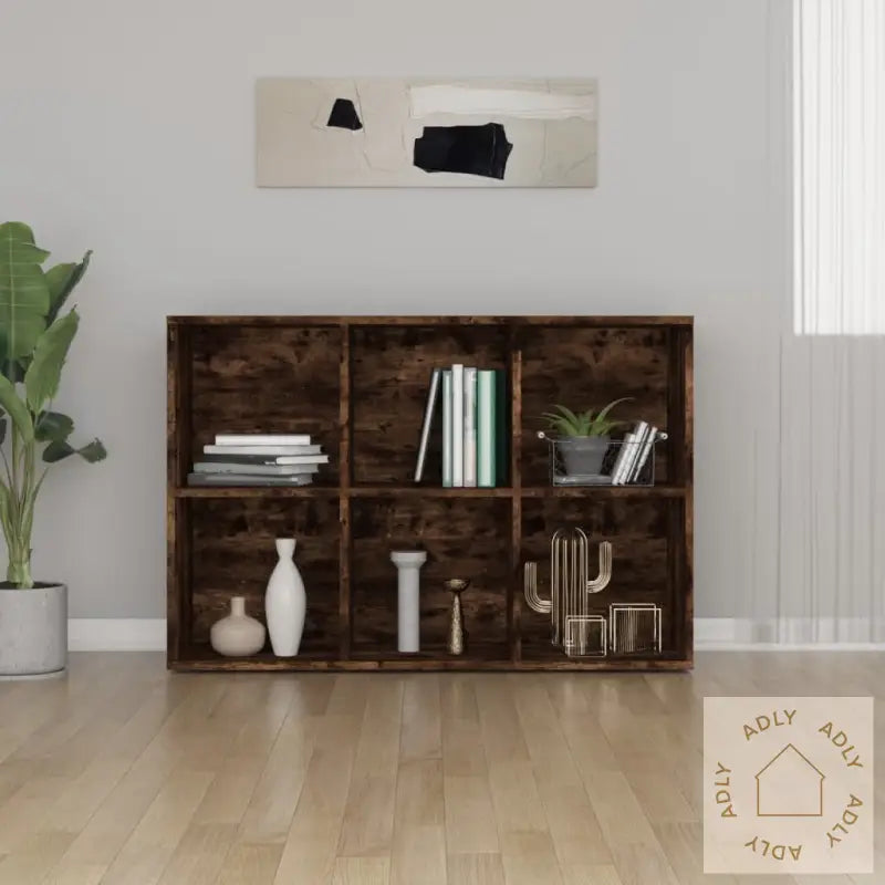 Bokhylle/Skjenk Røkt Eik 66X30X98 Cm Konstruert Tre