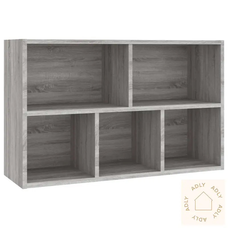 Bokhylle/Skjenk Grå Sonoma 50X25X80 Cm Konstruert Tre