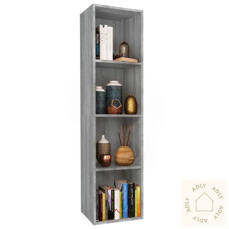 Bokhylle/Tv-Benk Grå Sonoma 36X30X143 Cm Konstruert Tre