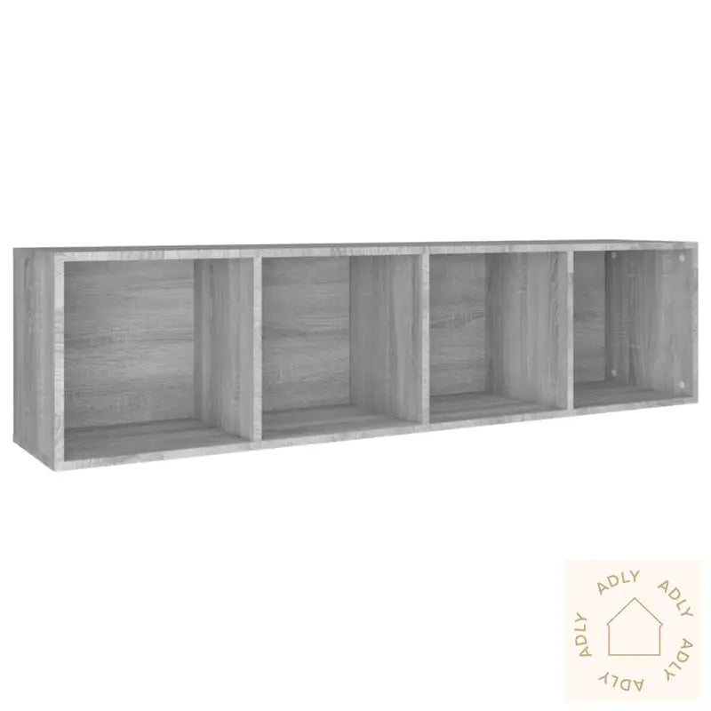 Bokhylle/Tv-Benk Grå Sonoma 36X30X143 Cm Konstruert Tre