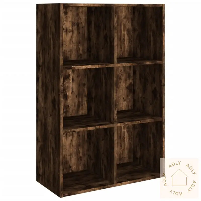Bokhylle/Skjenk Røkt Eik 66X30X98 Cm Konstruert Tre