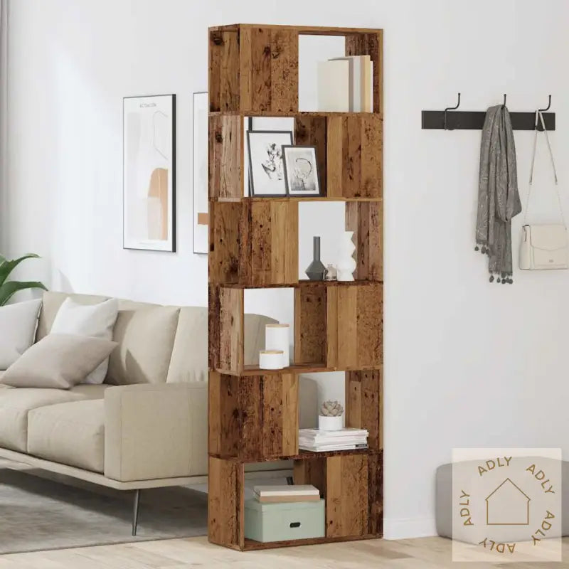 Bokhylle/Romdeler Gammelt Tre 60X24X186 Cm