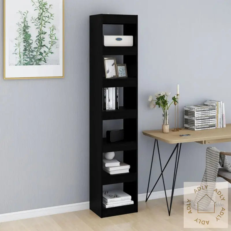 Bokhylle/Romdeler Svart 40X30X198 Cm