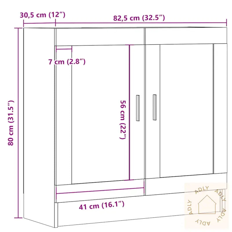 Bokhylle Artisan Eik 82,5X30,5X80 Cm Konstruert Tre