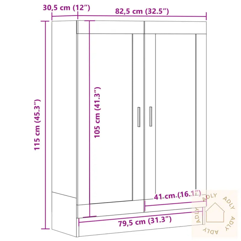 Bokhylle Artisan Eik 82,5X30,5X115 Cm Konstruert Tre