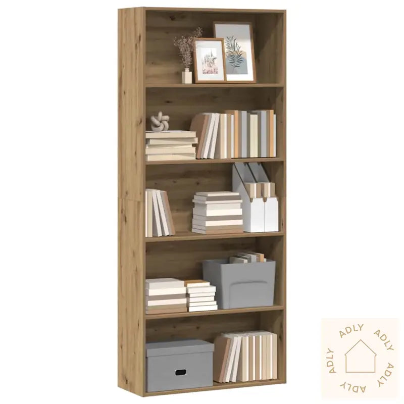 Bokhylle Artisan Eik 80X30X189 Cm Konstruert Tre