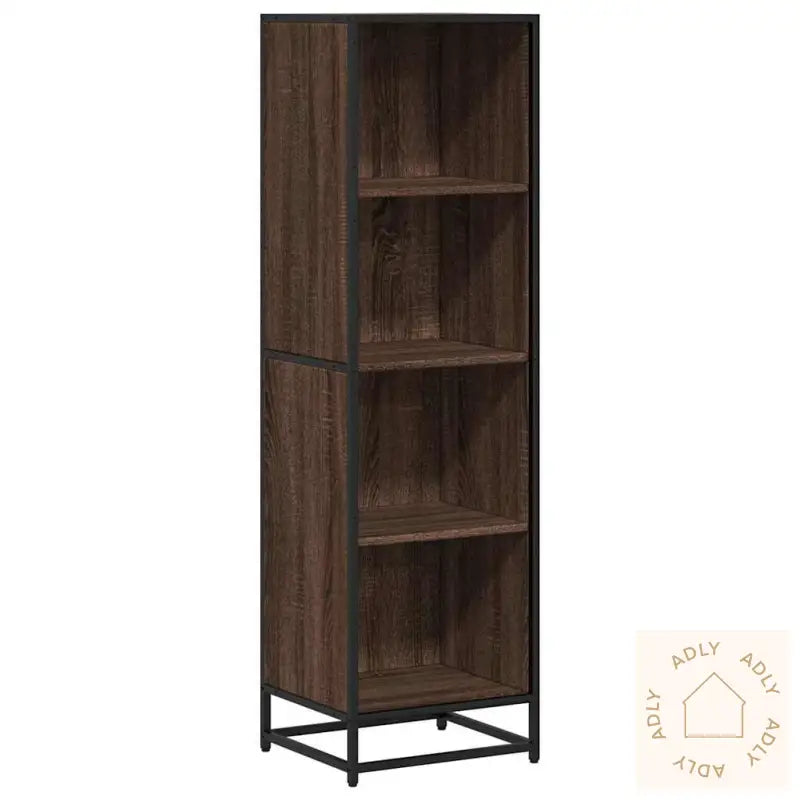 Bokhylle Brun Eik 40X35X139 Cm Konstruert Tre